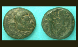 Selge, Pisidia, Herakles with Bow and Thunderbolt reverse